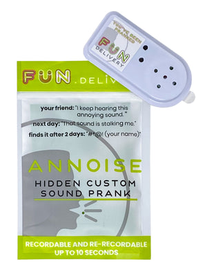 Annoise annoys people with your selected custom sound recording prank gag joke