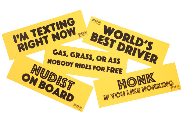 Funny Bumper Stickers-Political Bumper Stickers-Removeable Bumper Stickers-Gag Gift-April Fools Day-White Elephant-Pranks