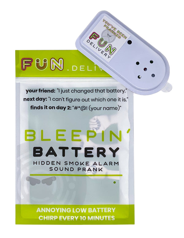 Bleepin' battery is the hidden smoke alarm low battery sound prank gag joke