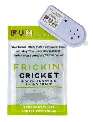 Frickin' Cricket is the office prank for coworkers family friends to annoy joke gag