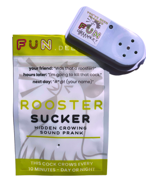 Rooster Sucker Hidden Crowing Prank Joke Gag Sound